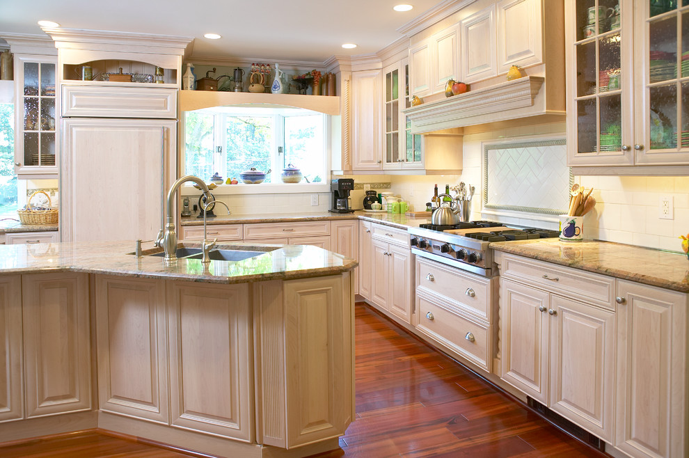 Example of a kitchen design in Philadelphia with two islands