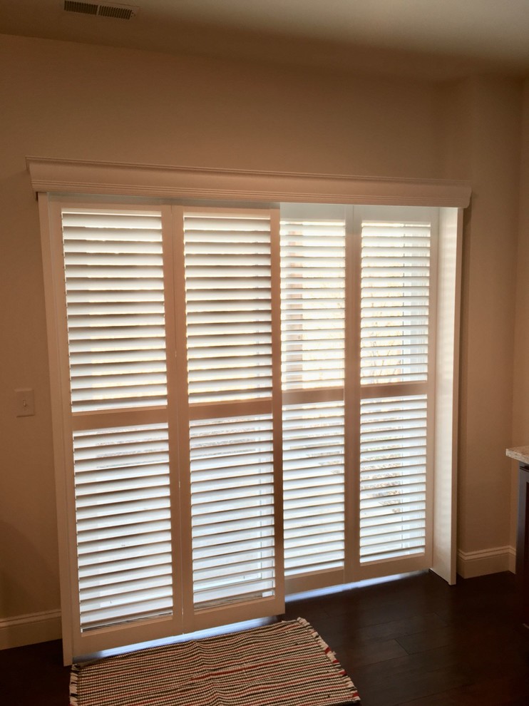 Sliding Door Plantation Shutters Hunter Douglas Palm Beach Kitchen