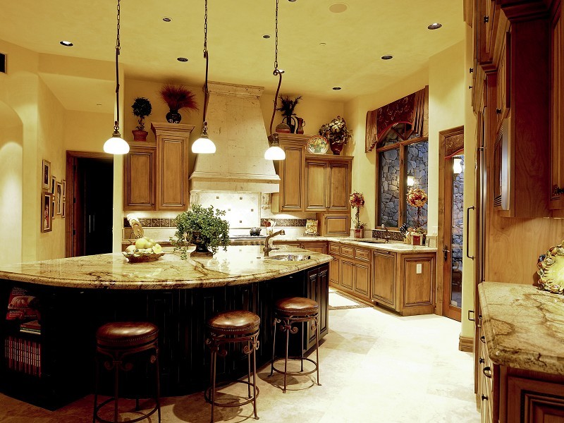 Photo of a mediterranean kitchen in Phoenix.