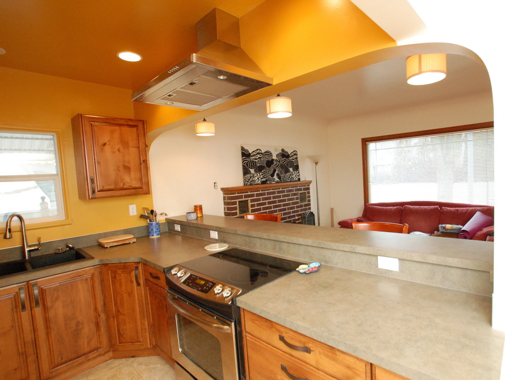 Small Kitchen Contemporary Kitchen Boise by Keilty Remodeling