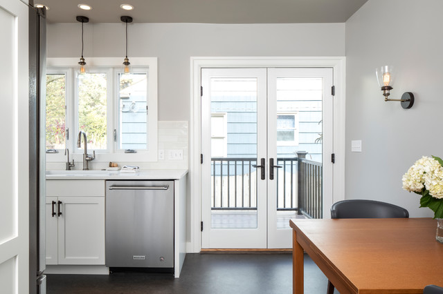 Small Kitchen Layout Swap in Under 200 Square Feet - Contemporary ...