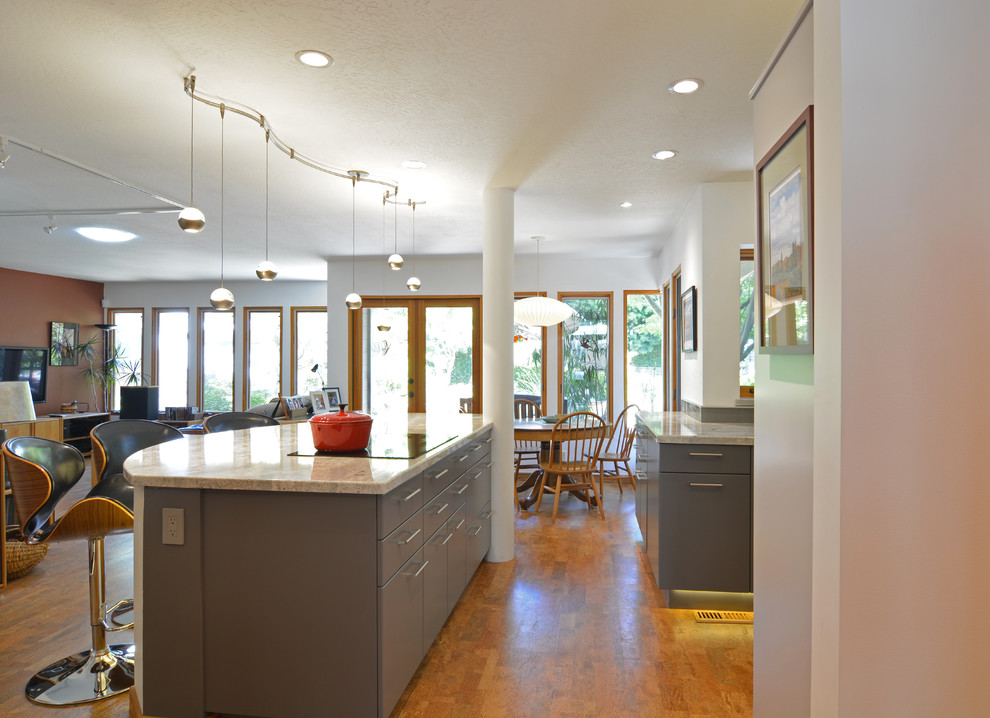 Soft Contemporary Gray Modern Kitchen San Luis Obispo by San