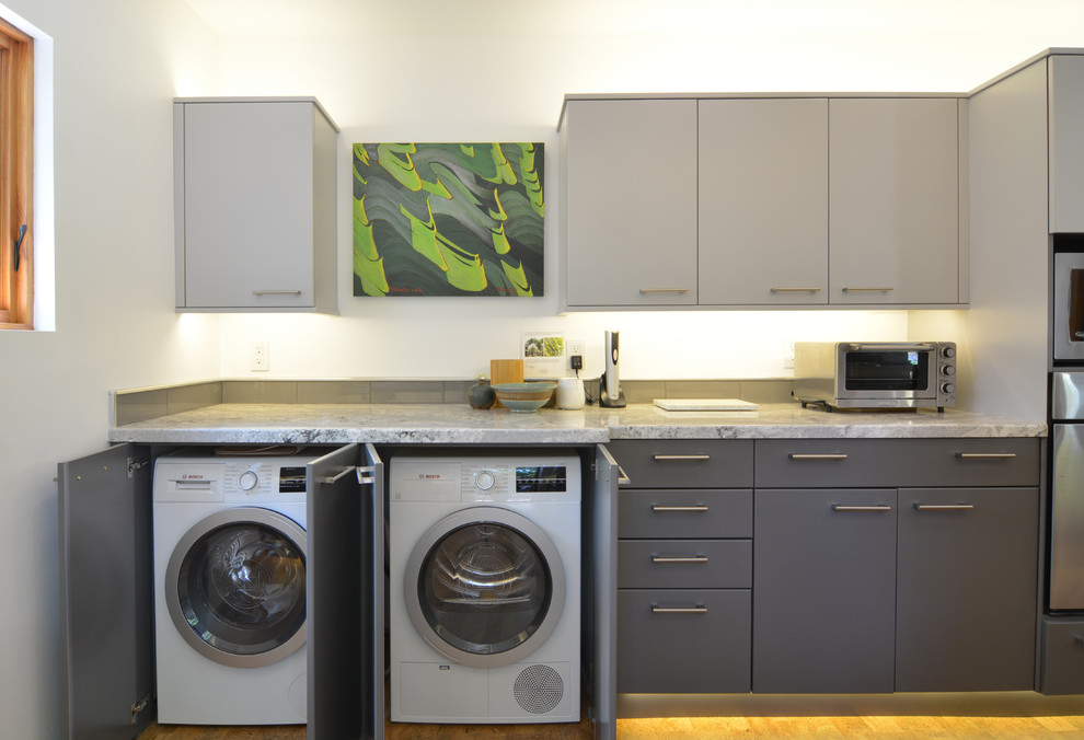 Soft Contemporary Gray Modern Kitchen San Luis Obispo by San