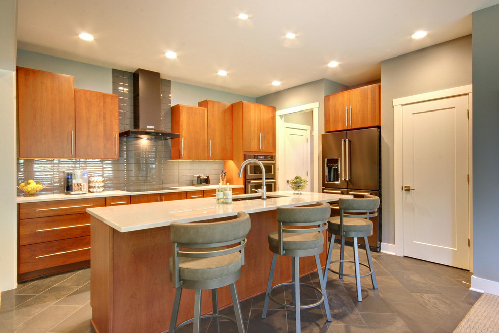 Soft Contemporary Contemporary Kitchen Grand Rapids by Standale