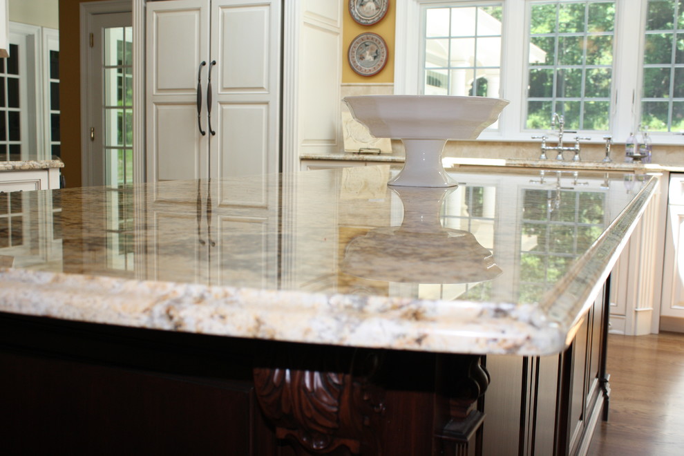 Solarius granite kitchen countertops Newtown Connecticut Traditional