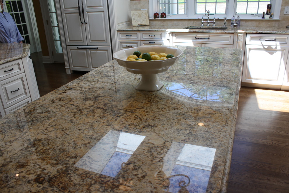Solarius granite kitchen countertops Newtown Connecticut Traditional