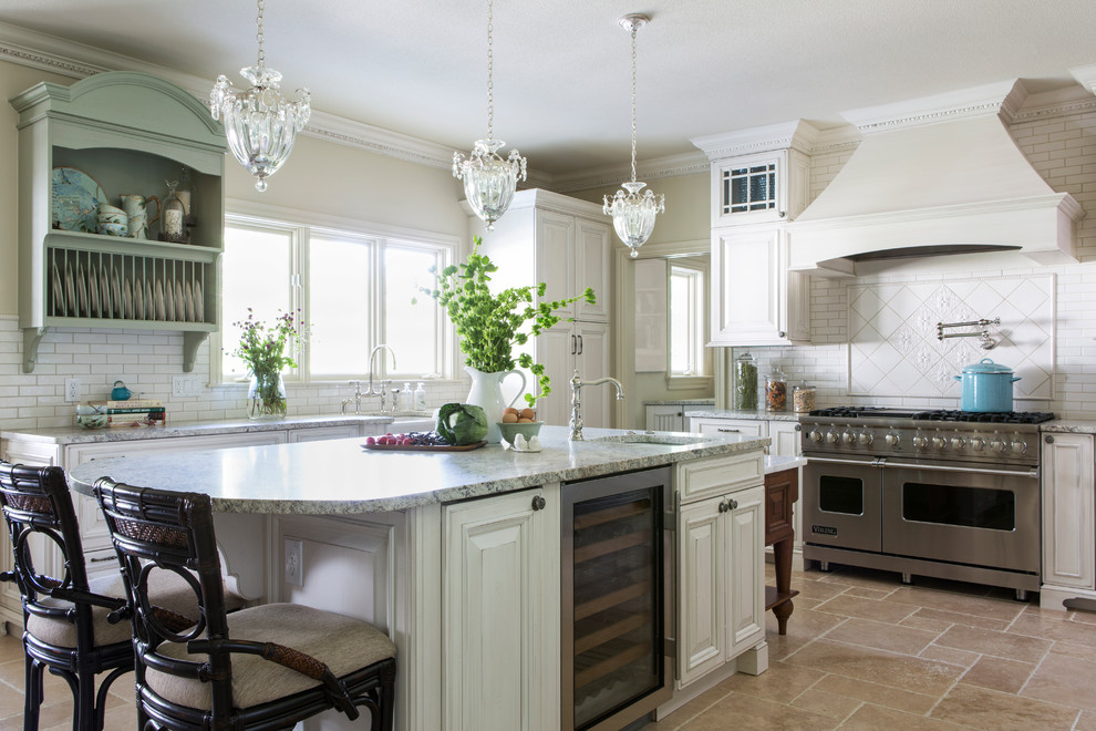 Sophisticated Country Manor Kitchen - Traditional - Kitchen - Other ...