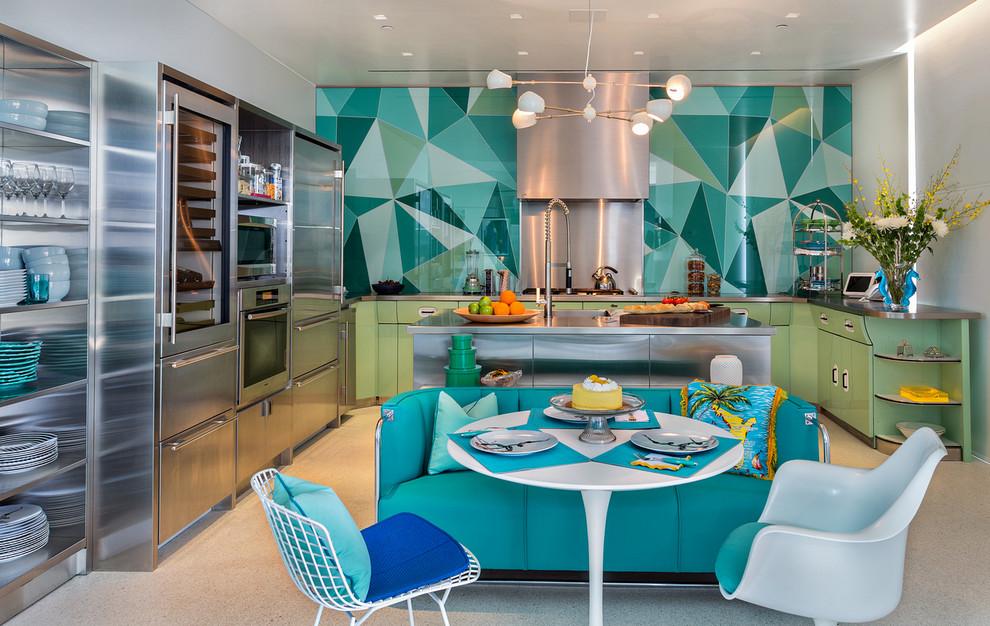 South Beach Beach Style Kitchen Miami by Artistry Masters of
