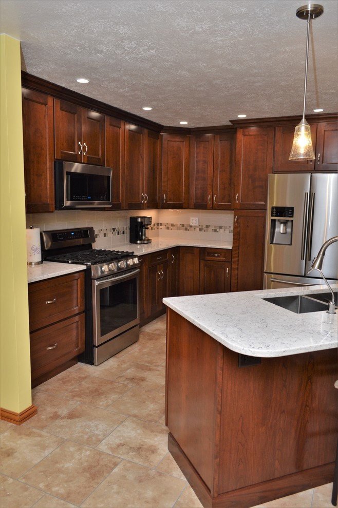 South Bend In Haas Signature Collection Open Concept Cherry Kitchen Transitional Kitchen Other By Bailey S Cabinets