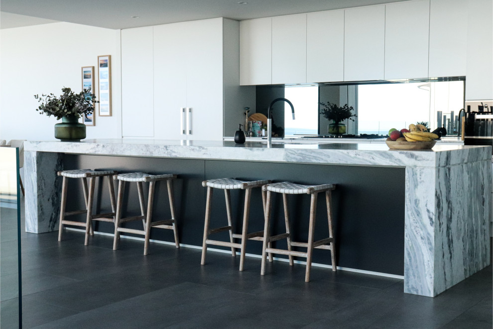 Example of a trendy kitchen design in Newcastle - Maitland