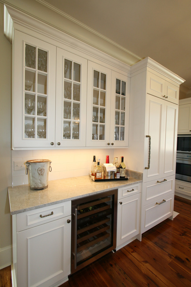 Spacious Transitional Kitchen Design with Brookhaven Antique White