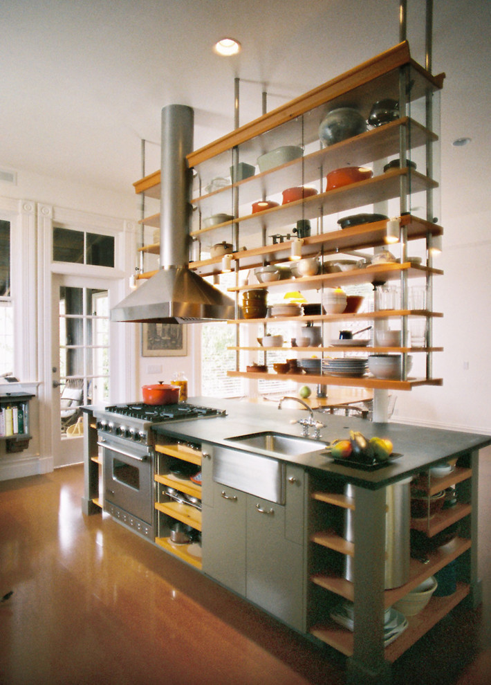 Eclectic kitchen in San Francisco.