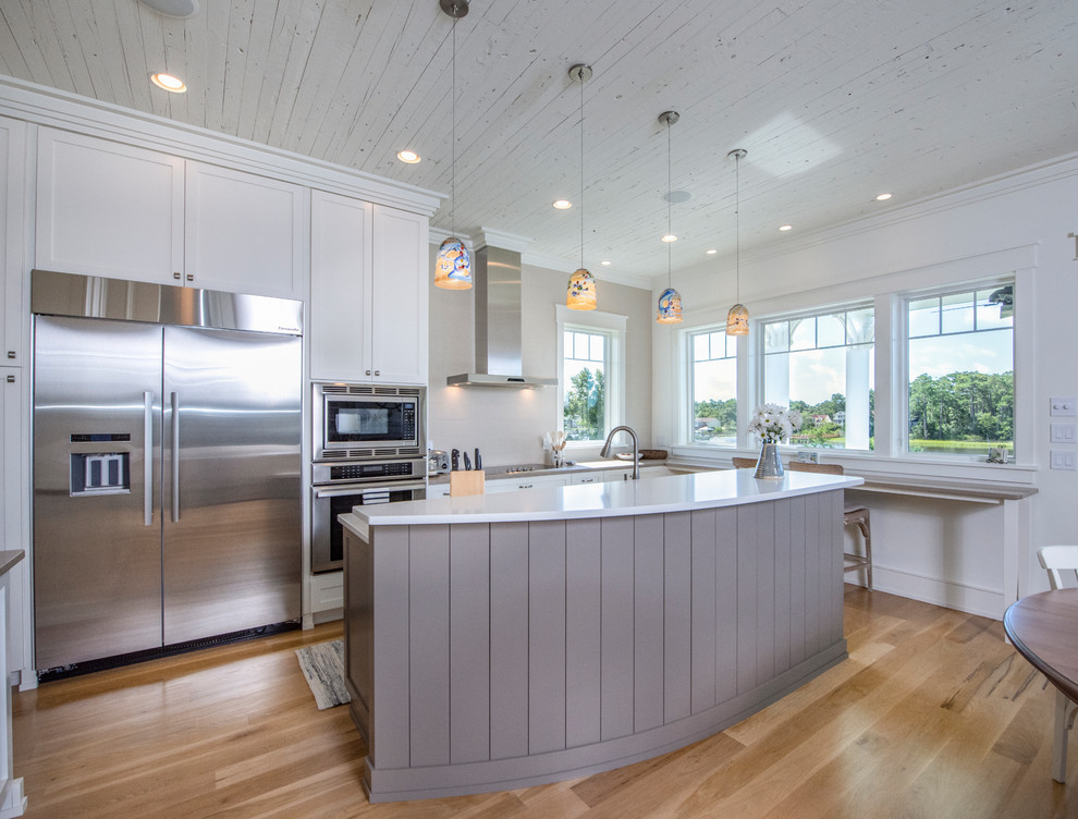 Design ideas for a coastal kitchen in Other.