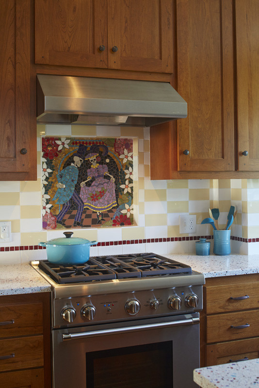 St. Paul Kitchen Remodel with Custom Tile Mosaic Kitchen
