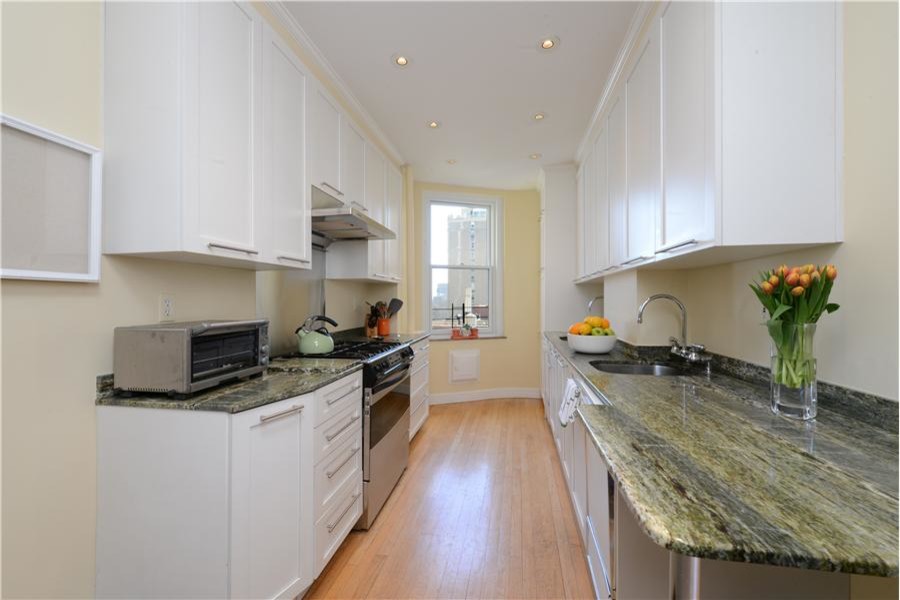 Staged For Sale Upper West Side Family Apartment Transitional Kitchen New York by Julie