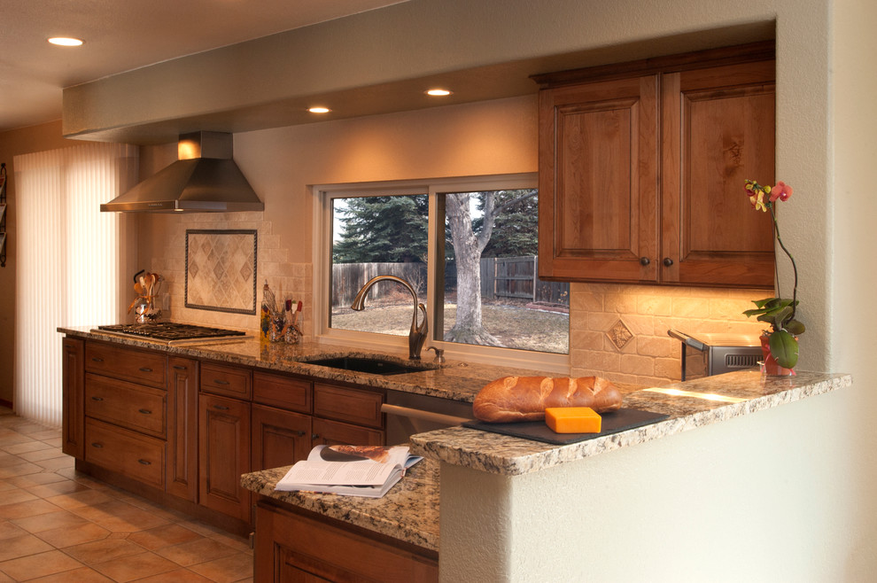 Stained Alder Wood Cabinets - Traditional - Kitchen - Denver - by Jan Neiges, CKD