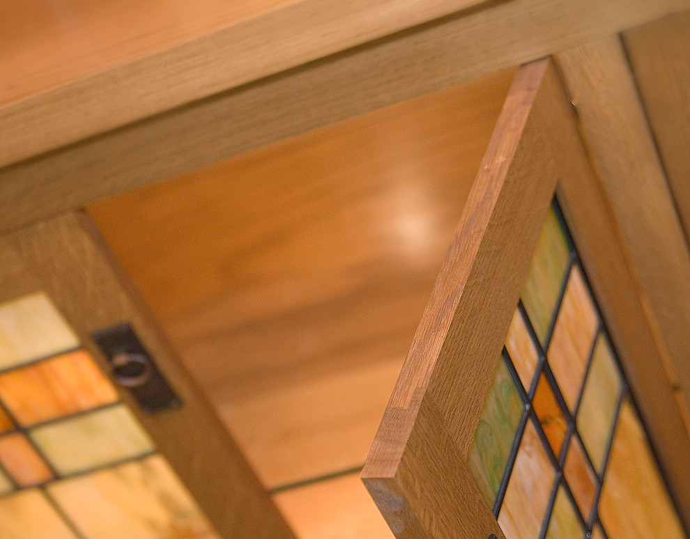 stained glass door Craftsman Kitchen Los Angeles by