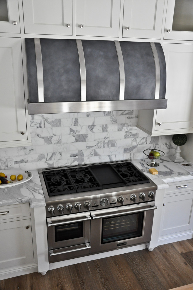 Stainless Steel with Zinc Trim Custom Kitchen Hood Cuisine San