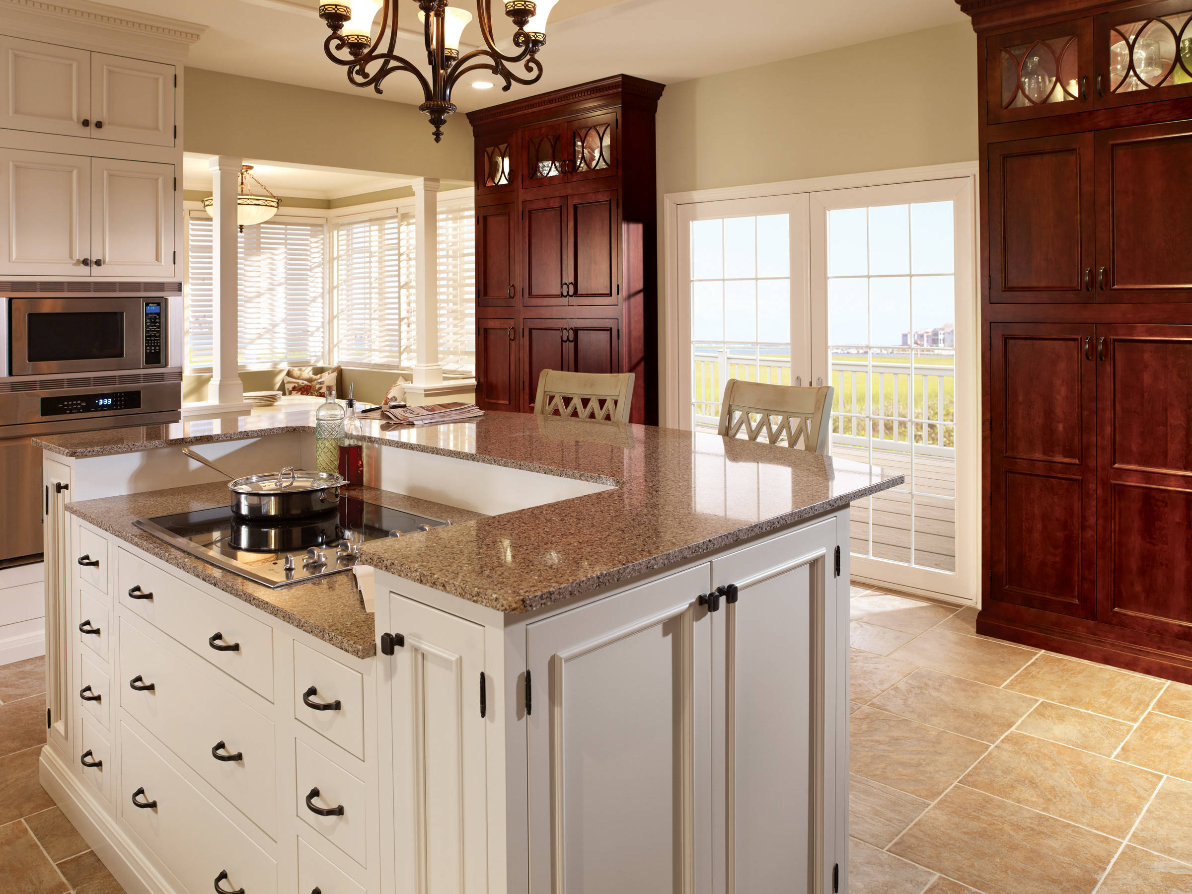 Starmark Cabinetry Kitchen In Alexandria Inset Door Style In Maple Cherry Traditional Kitchen Other By Starmark Cabinetry Houzz