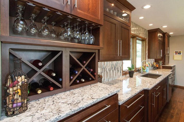 Kitchen cabinets with wine rack hotsell