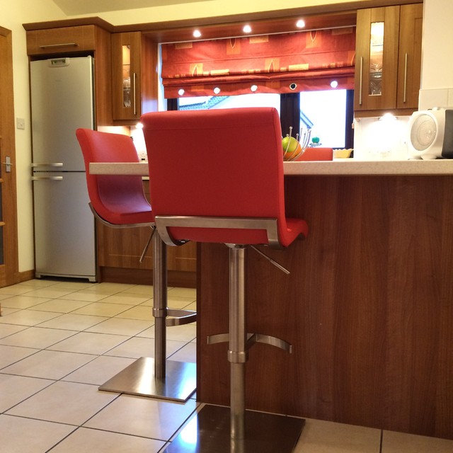 Steve Stools with Terracotta Upholstery Covers Contemporary Kitchen Other by Breakfast