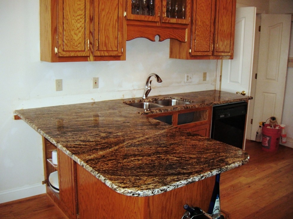 STORMY NIGHT GRANITE for Oak Cabinets - Traditional ...
