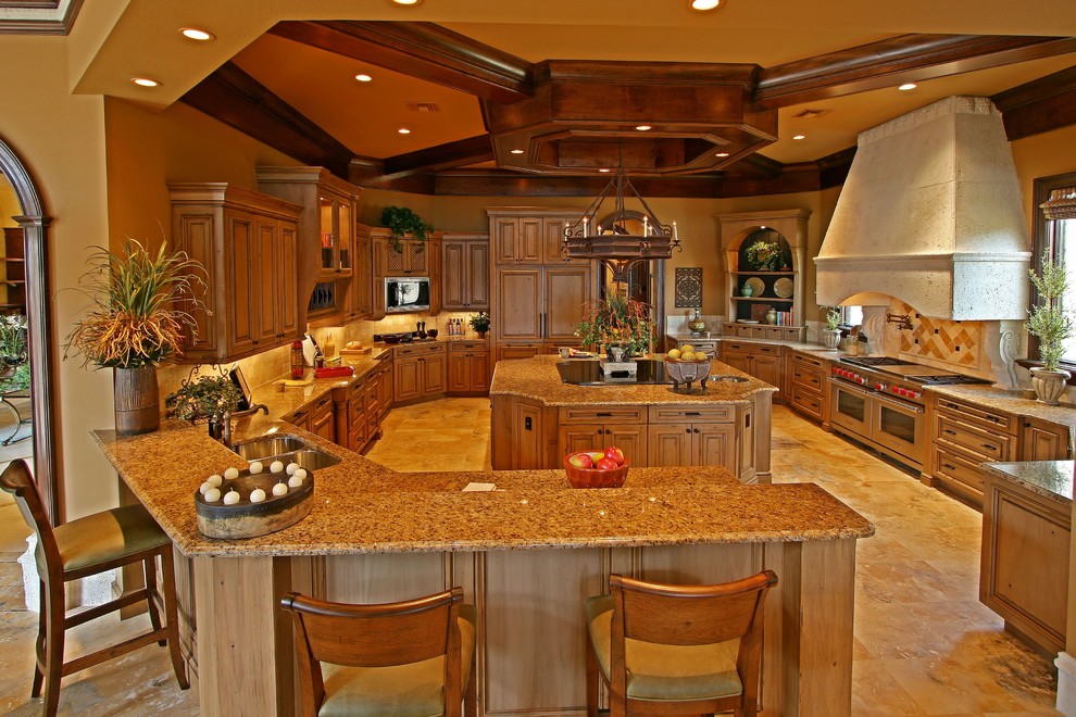 Design ideas for a mediterranean kitchen in Orlando.