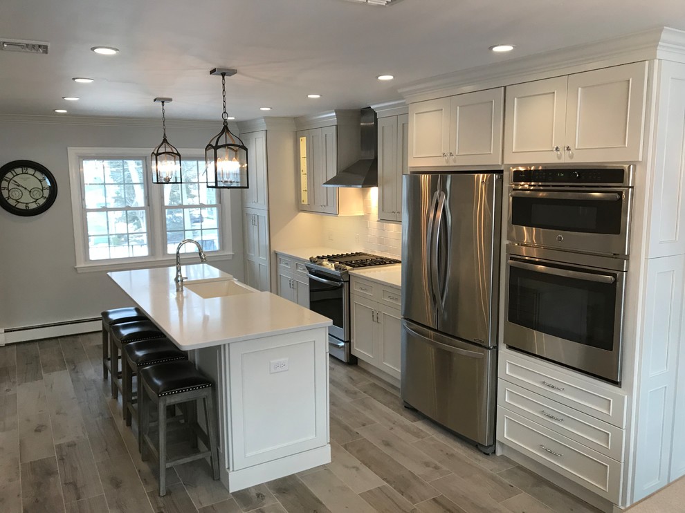 Stunning White Modern Kitchen in Sparta, NJ Modern Kitchen Other
