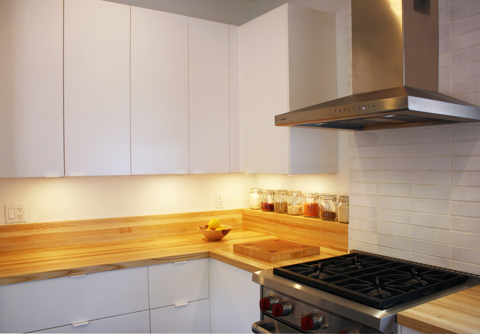 Stylish IKEA kitchen with custom touches Modern Kitchen New York