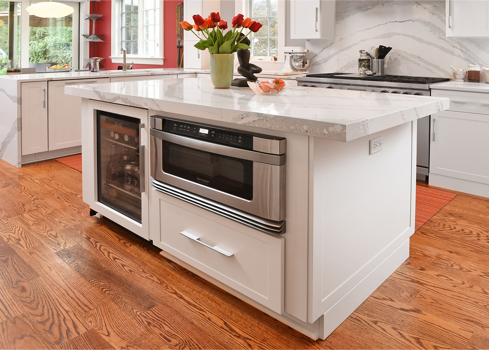 Stylish Shaker Kitchen with Stunning Stone in Bethesda MD