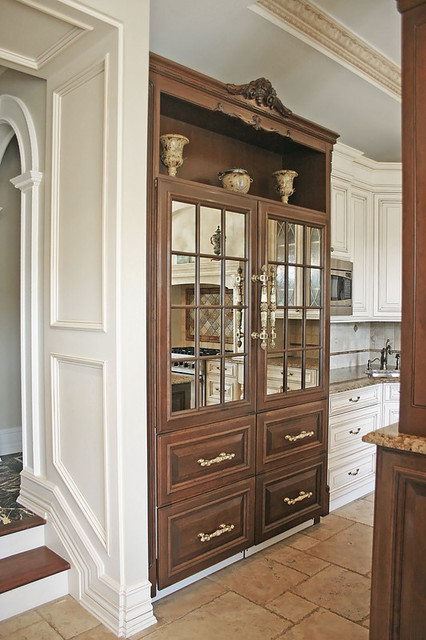 Subzero Refrigerators paneled like armoire - Traditional - Kitchen ...