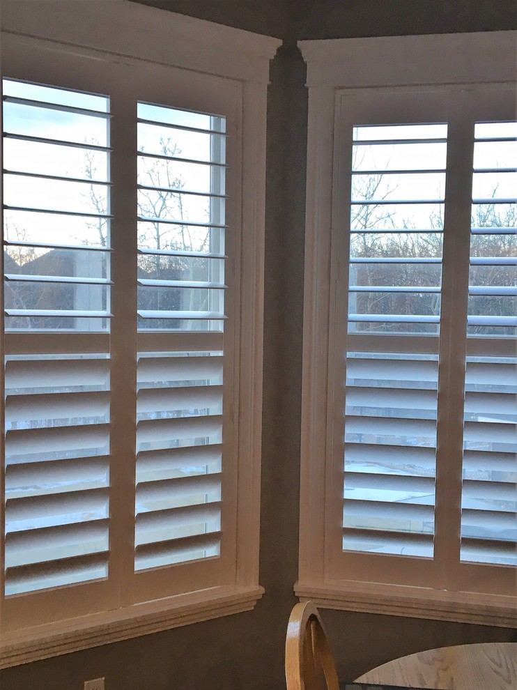 T.S. shutters and Paint colors Transitional Kitchen Calgary by