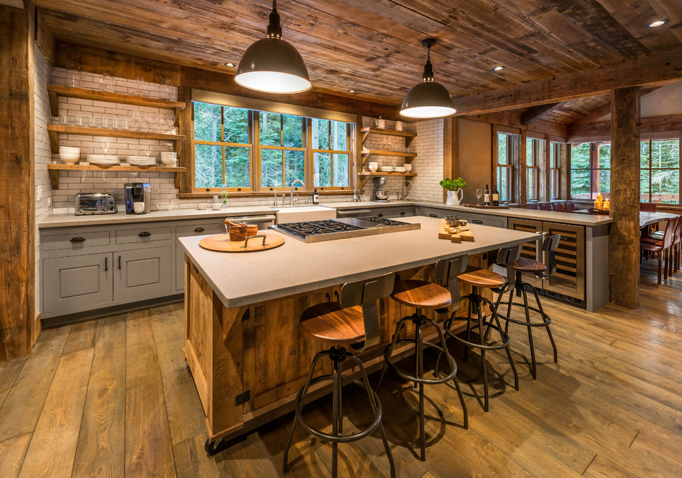 Design ideas for a rustic kitchen in San Francisco.