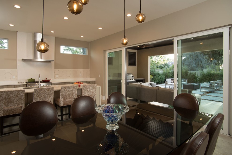 Taj Mahal Kitchen with Sliding Patio Doors Transitional Kitchen