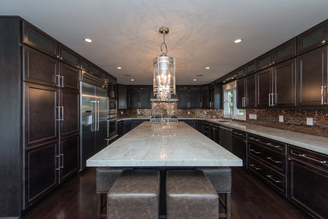 Taj Mahal Quartzite in a Contemporary Kitchen - Contemporáneo - Cocina