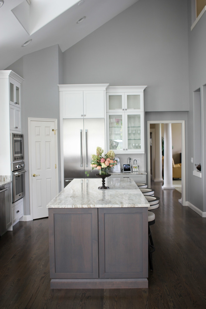 Tall Transitional Kitchen Seattle by ctm Remodel