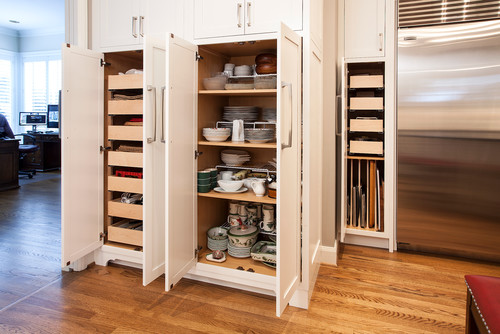 Traditional Charm Meets Modern Ways: Organized and Stylish White Pantry Cabinets