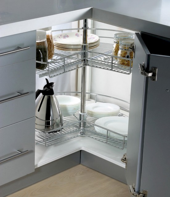 TANSEL Corner Lazy Susan Modern Kitchen Sydney by Tansel Stainless Steel Pull