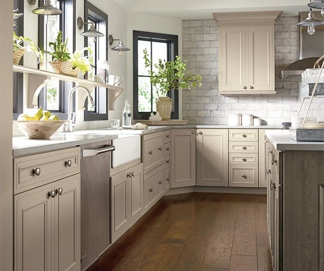 Taupe Kitchen Cabinets Transitional, Cabinet Warehouse Denver Reviews