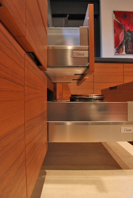 Teak Wood Kitchen Cabinets - Modern - Kitchen - New York - by Modiani