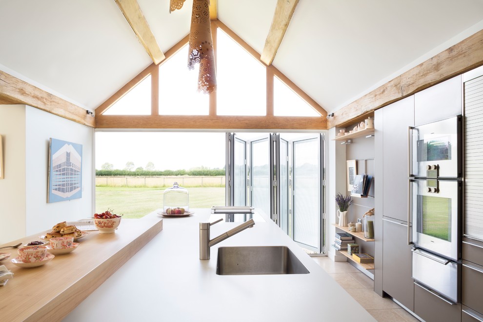 Inspiration for a modern kitchen in Oxfordshire.