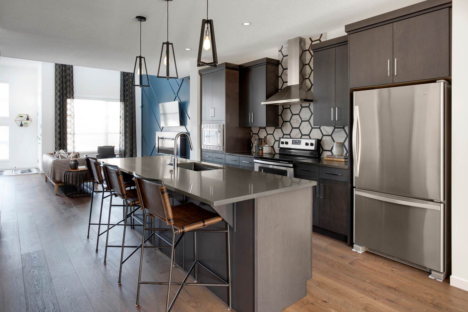The Arista Showhome In Belmont Calgary Ab Transitional Kitchen Calgary By Morrison Homes Houzz