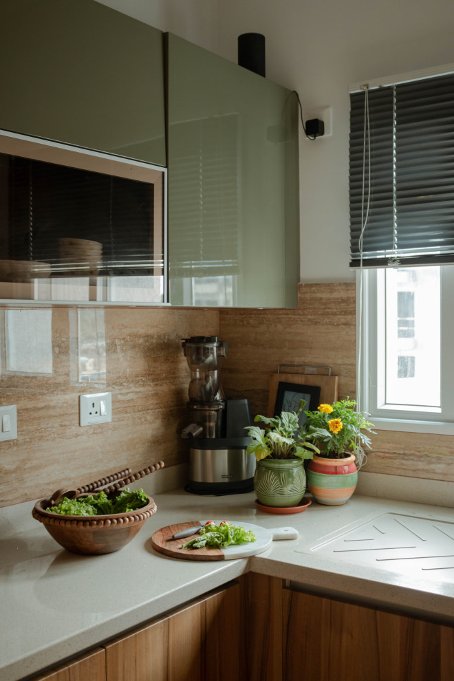 The Bangalore House Modern Kitchen Bengaluru by Roped Design