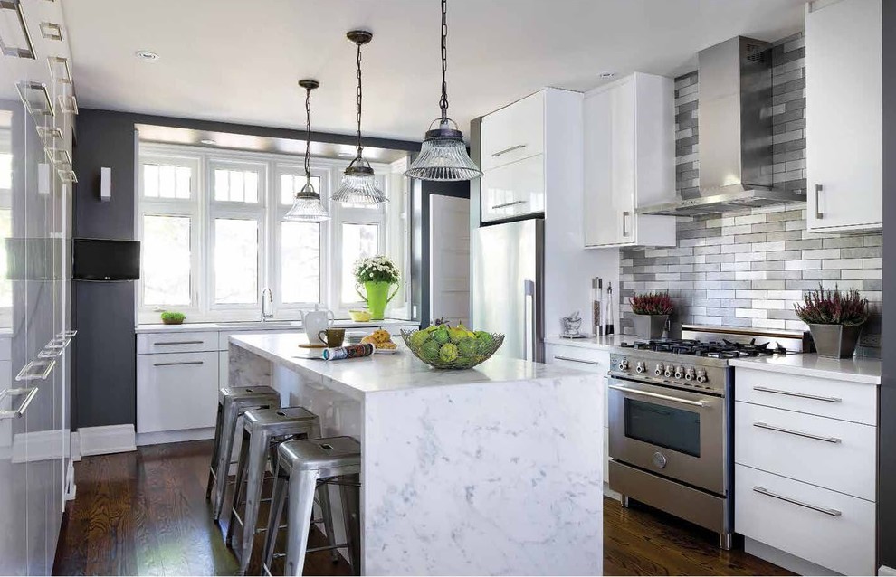 Eclectic kitchen in Toronto.