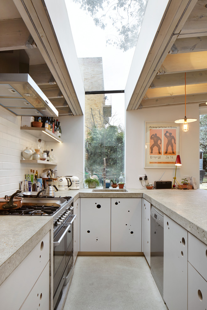 Источник вдохновения для домашнего уюта: узкая кухня в современном стиле