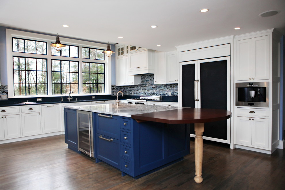 Eclectic kitchen in Boston.