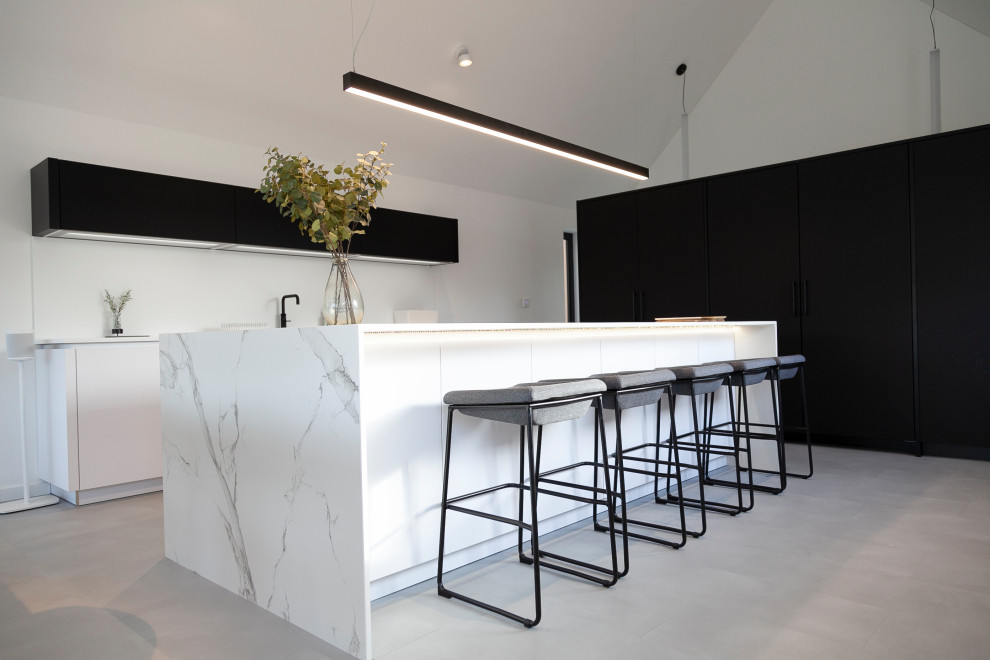 Design ideas for a contemporary kitchen in Gloucestershire.