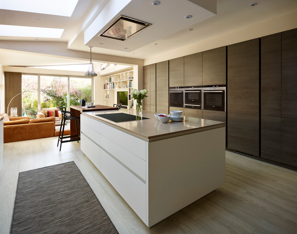 Large contemporary kitchen in Berkshire.