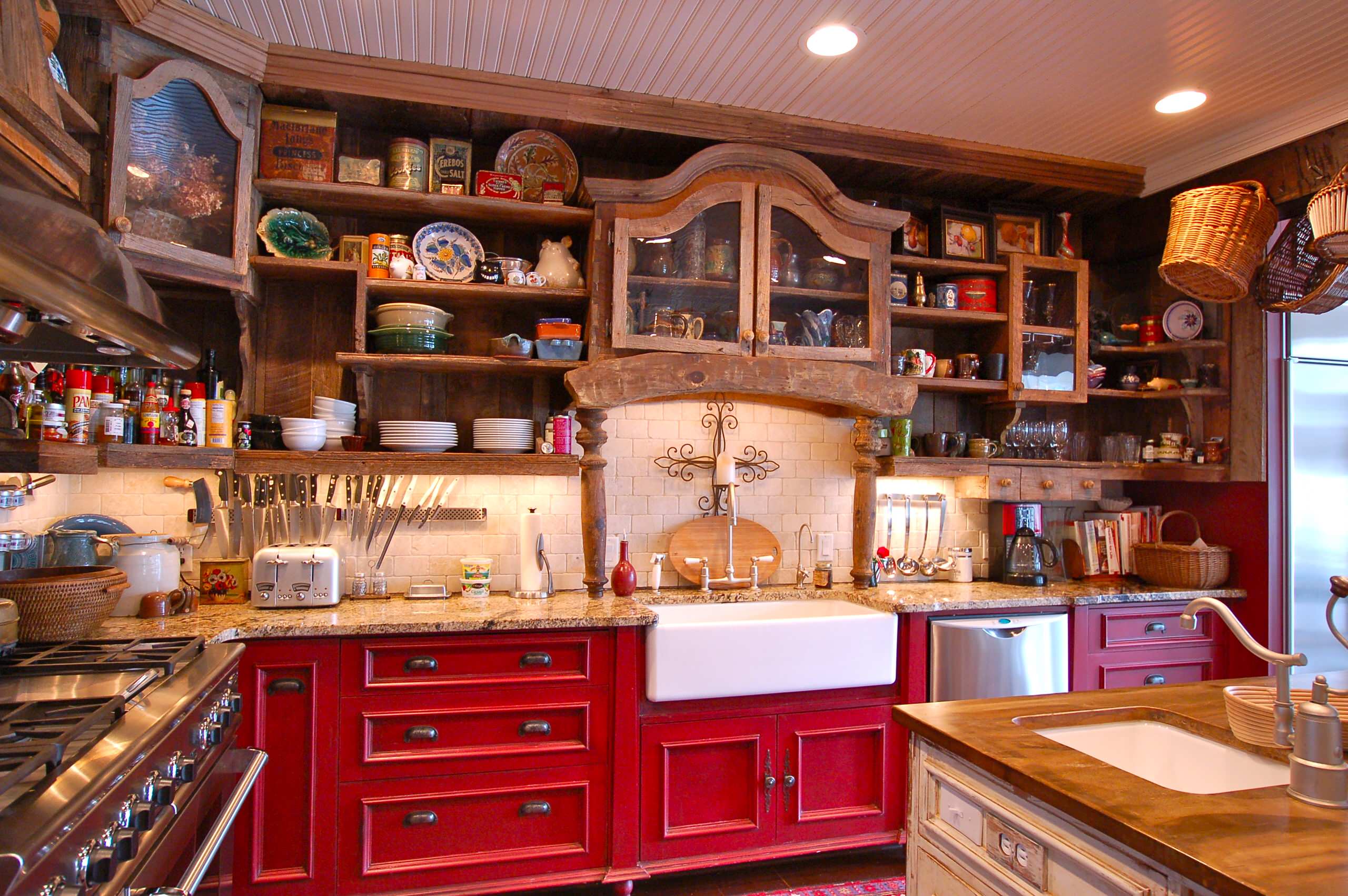 75 Beautiful Kitchen With Red Cabinets Pictures Ideas February