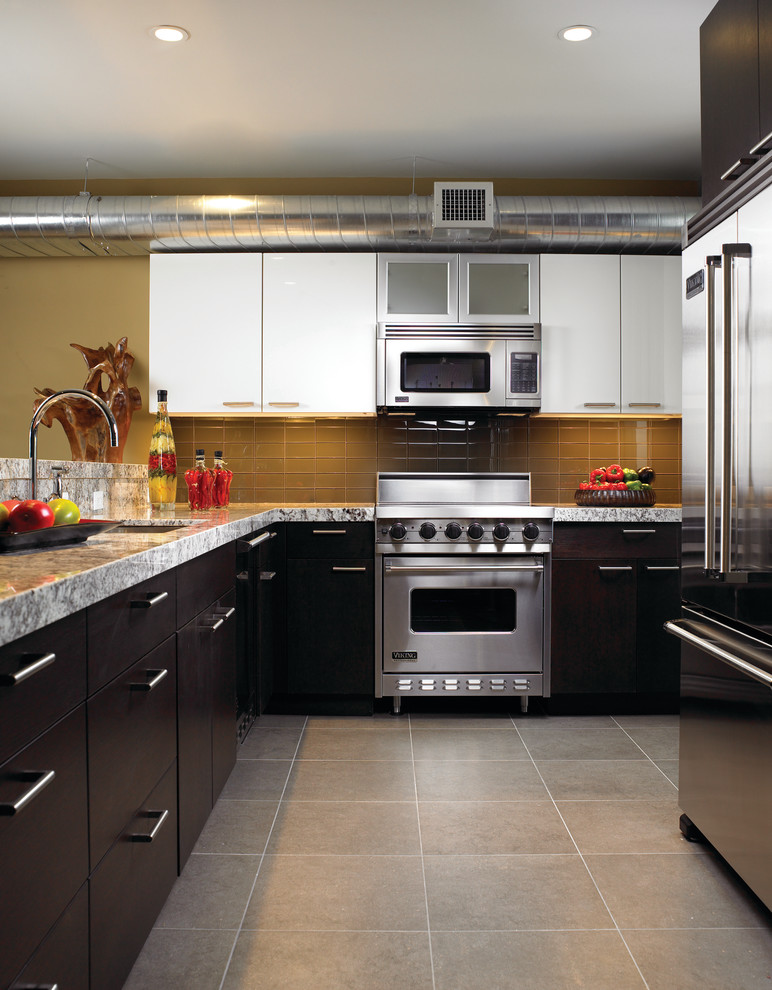 Example of a trendy kitchen design in Miami